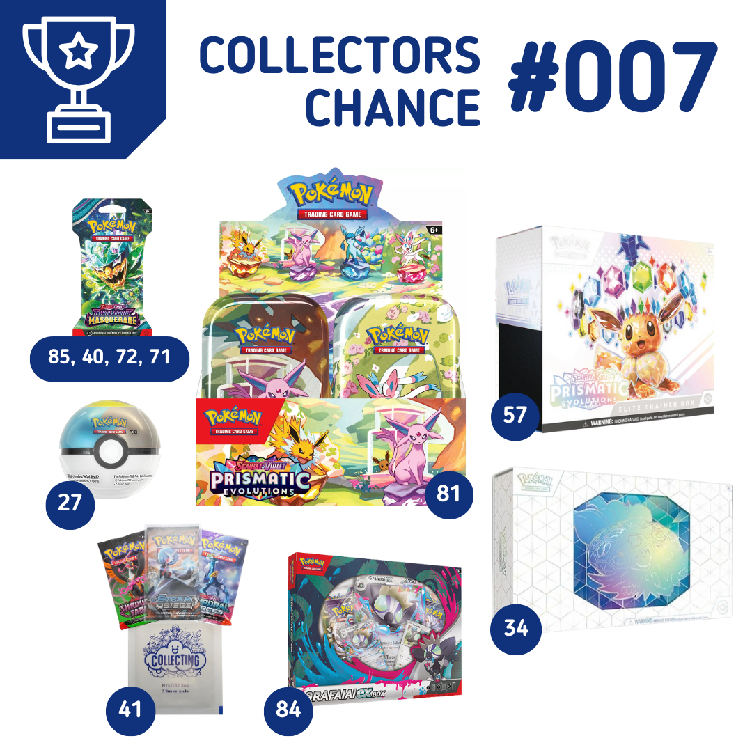 Collector's Chance #007 Pokémon Prismatic Evolutions Mini Tin Display Winners