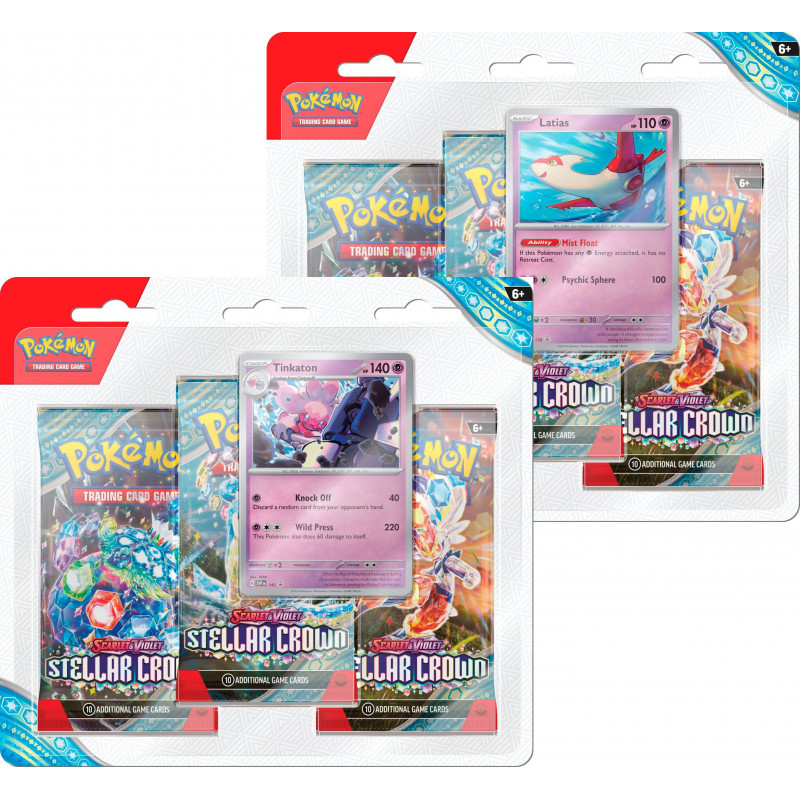 Pokémon Scarlet & Violet Stellar Crown 3er Blister Front