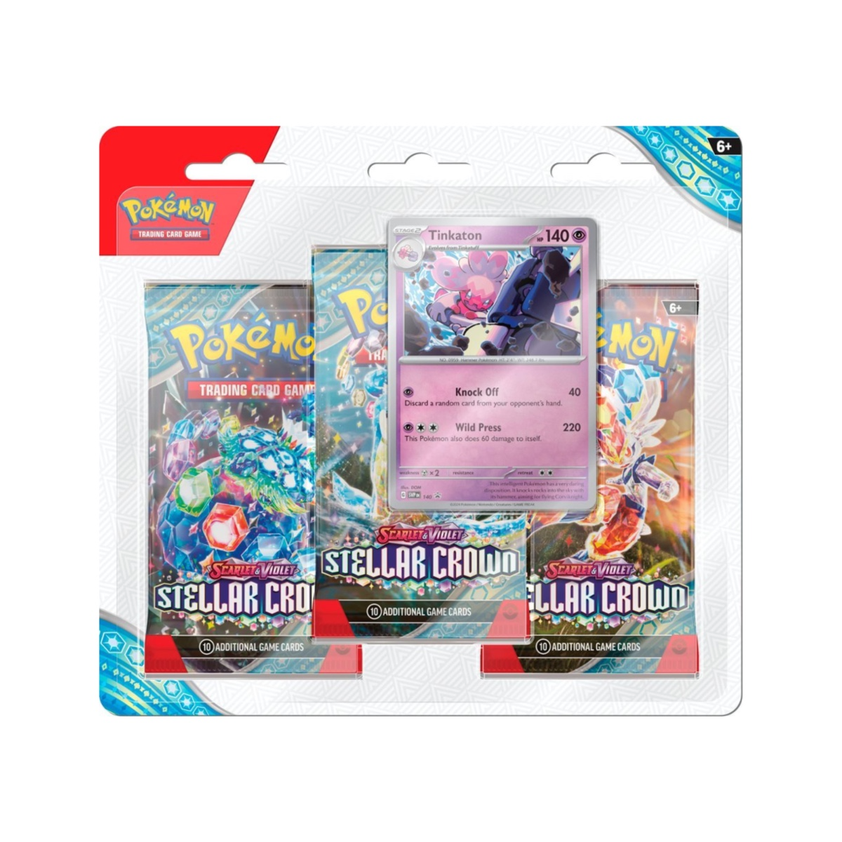 Pokémon Scarlet & Violet Stellar Crown 3er Blister Tinkaton