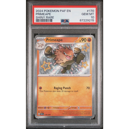 Pokémon - PSA 10 Gem Mint - Primeape (PAF 170/091) (EN)